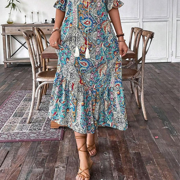 Lise™ - Elegant Boho Dress with Floral Pattern