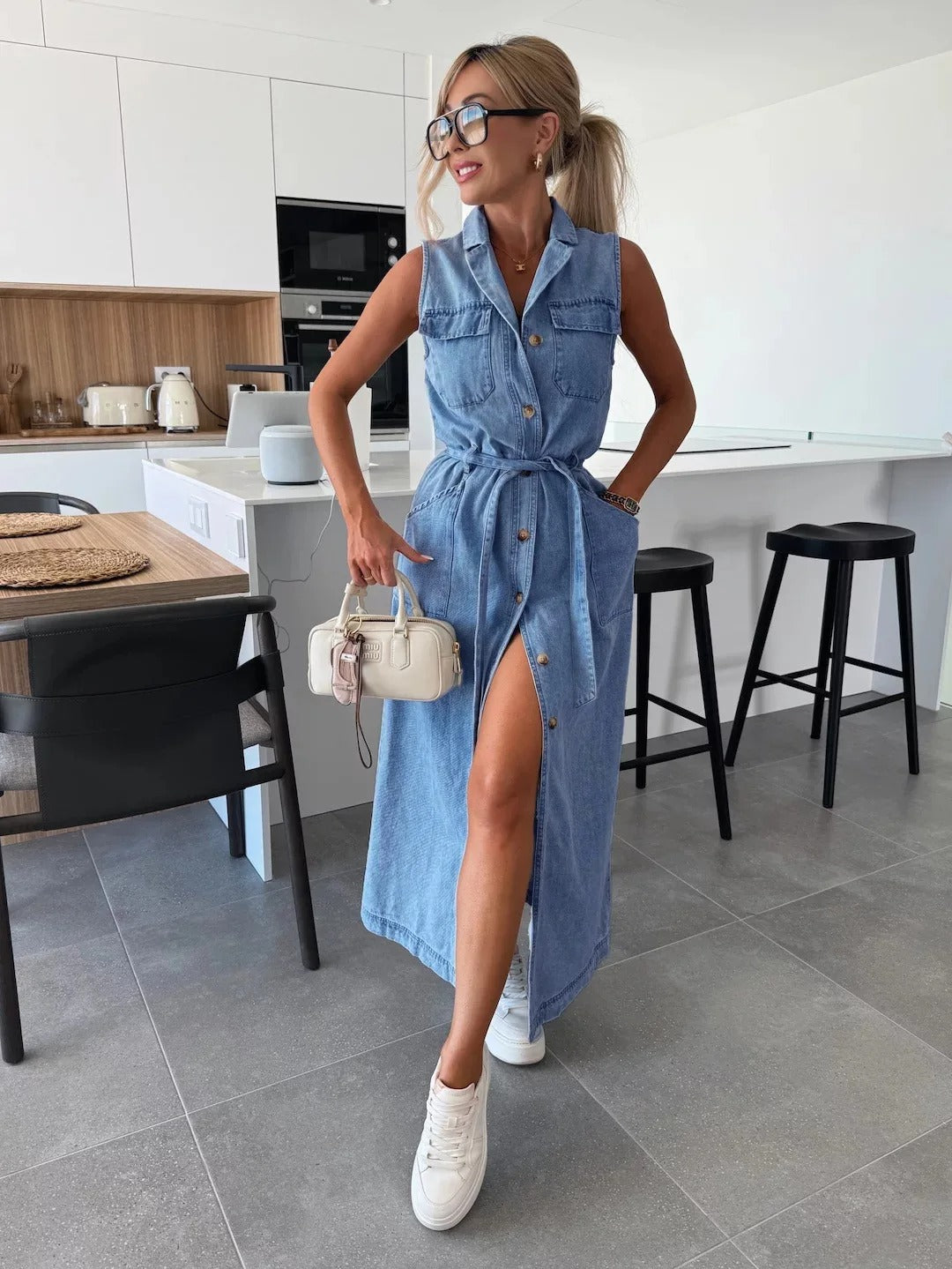 Louisa | Maxi Denim Dress